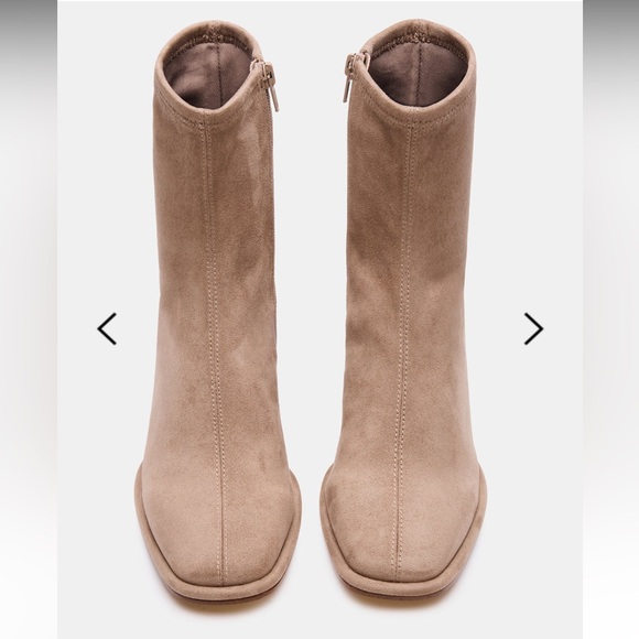 NWT Steve Madden Faux suede Pammy tan bootie - size 7.5 - Picture 12 of 14